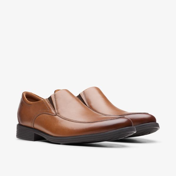 Men's Whiddon Step Dark Tan Leather Loafers - Image 4