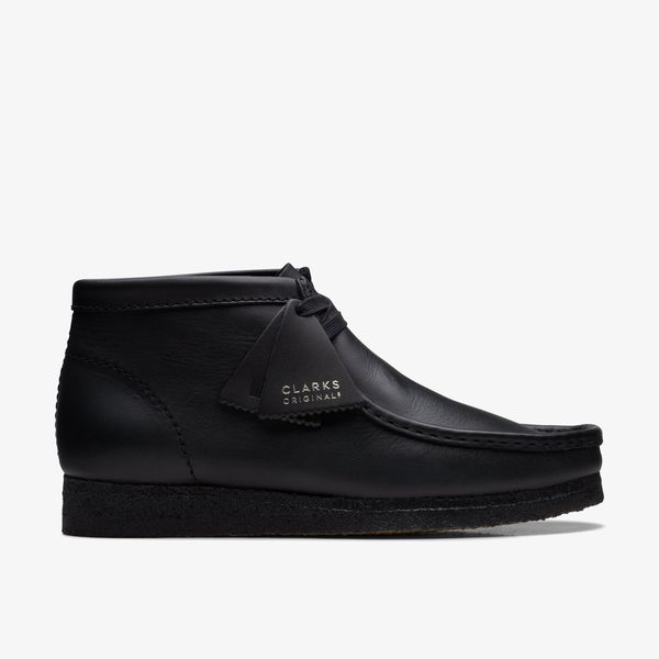 Men's Wallabee™ Boot Black Leather Boots
