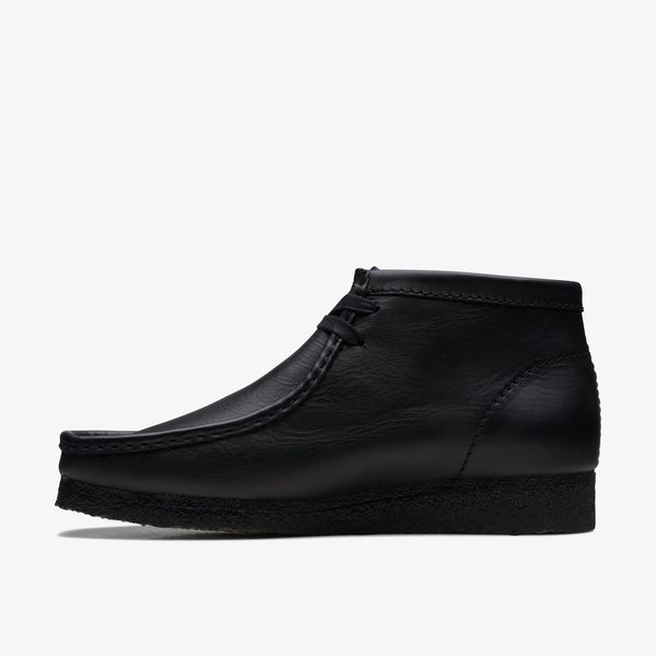 Men's Wallabee™ Boot Black Leather Boots - Image 2