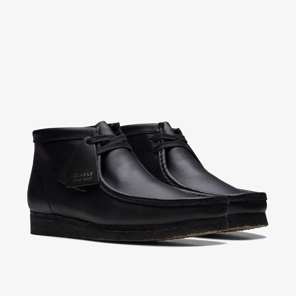 Men's Wallabee™ Boot Black Leather Boots - Image 4