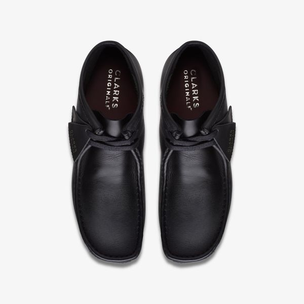 Men's Wallabee™ Boot Black Leather Boots - Image 6
