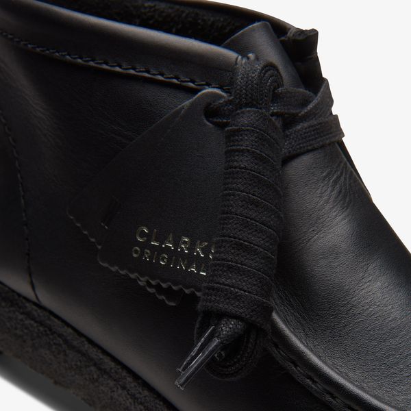 Men's Wallabee™ Boot Black Leather Boots - Image 7