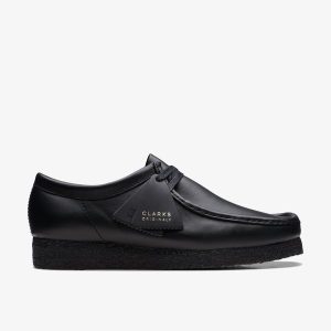 Men's Wallabee™ Black Leather Shoes