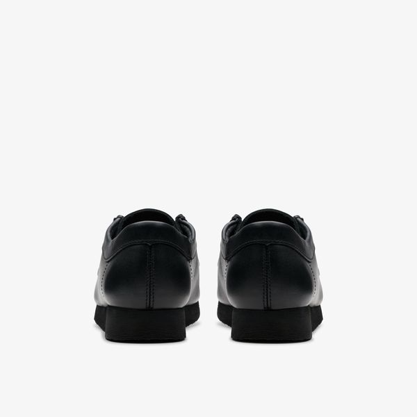 Kids Wallabee™ Older Black Leather Shoes - Image 5