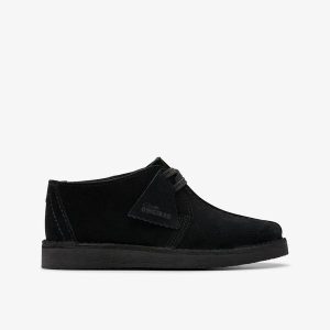 BOYS Desert Trek Older Black Suede Ankle Boots