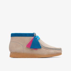 Kids Wallabee Boot Older Sand Combination Boots