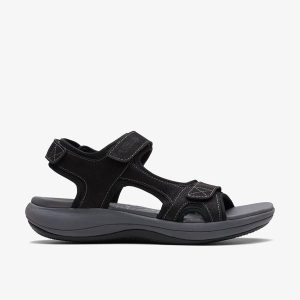 Women's Mira Bay Black Strappy Cloudsteppers™ Sandals
