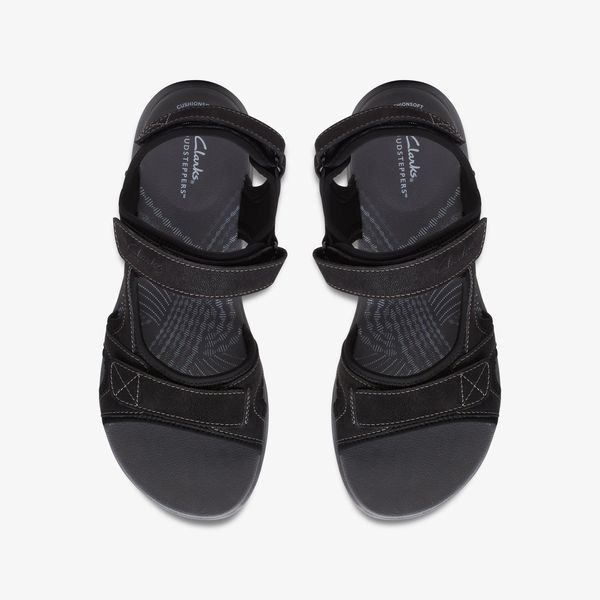 Women's Mira Bay Black Strappy Cloudsteppers™ Sandals - Image 6