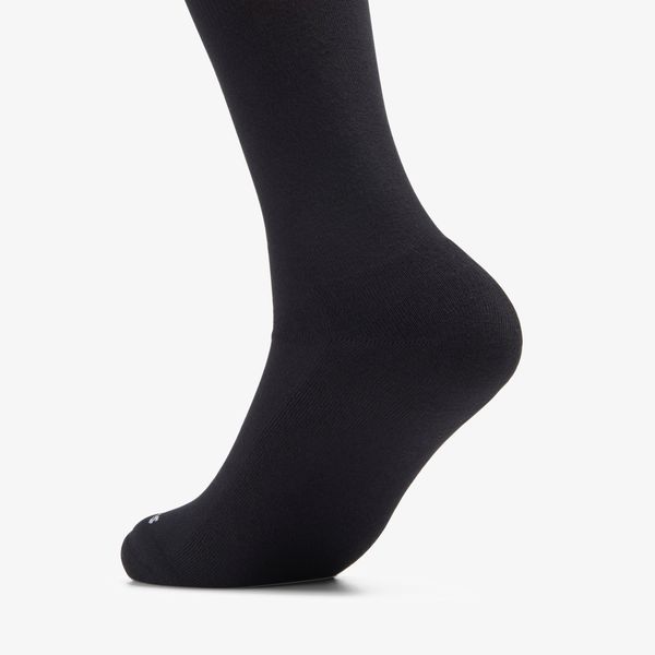 Men's Moisture Wicking Black Crew Socks - Image 2