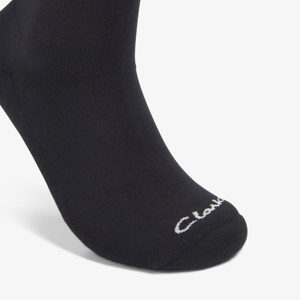 Men's Moisture Wicking Black Crew Socks - Image 3
