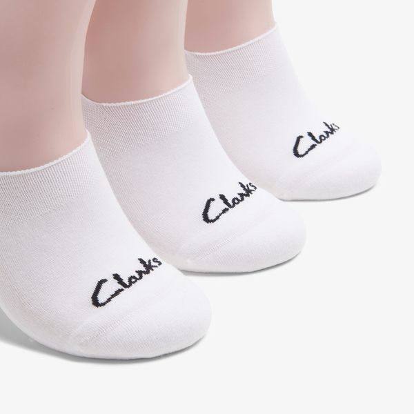 Mens 3 pack Solid Liner White Socks - Image 3