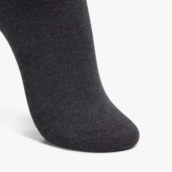 Womens Solid Dress Crew Charcoal Socks - Image 3