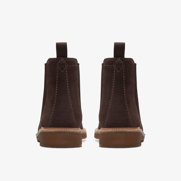 Men's Clarkdale Easy Dark Brown Suede Chelsea Boots - Image 5