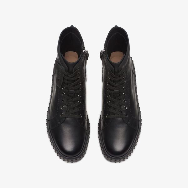 WOMENS Torhill Rise Black Leather Ankle Boots - Image 6