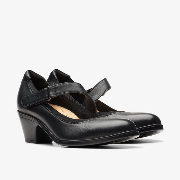 Women's Emily 2 Mabel Black Leather Mary Jane Shoes - Image 4