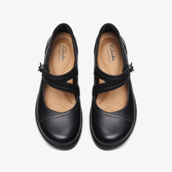 Womens Carleigh Jane Black Leather Mary Jane Shoes - Image 6