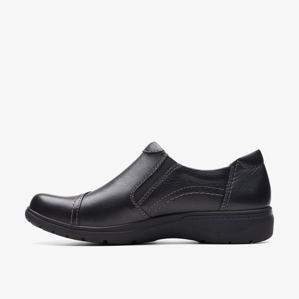 Women's Carleigh Ray Black Leather Slip Ons - Image 2
