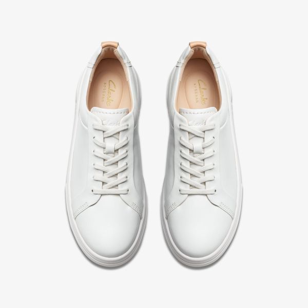 Women's Hollyhock Walk Off White Leather Sneakers - Image 6