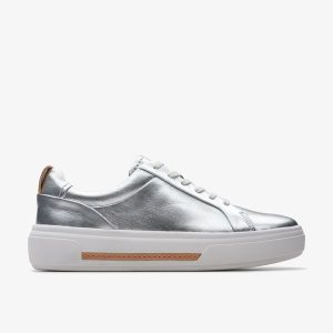 Women's Hollyhock Walk Silver Leather Sneakers
