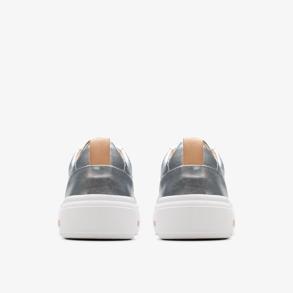 Women's Hollyhock Walk Silver Leather Sneakers - Image 6