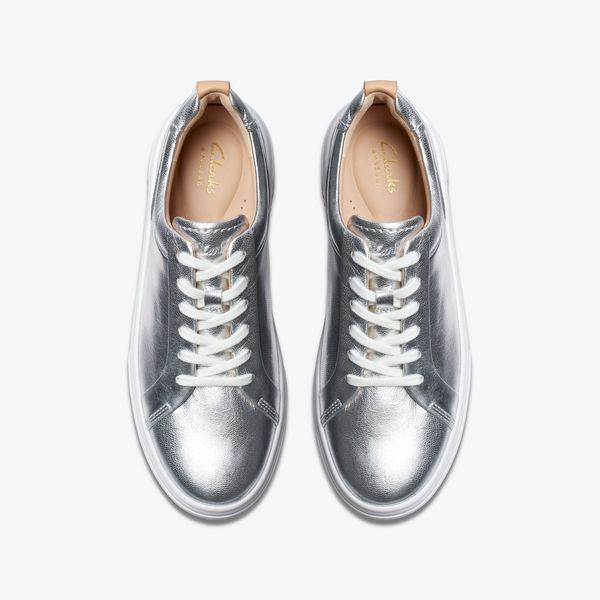 Women's Hollyhock Walk Silver Leather Sneakers - Image 7