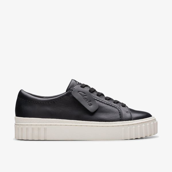 Women's Mayhill Walk Black Leather Sneakers