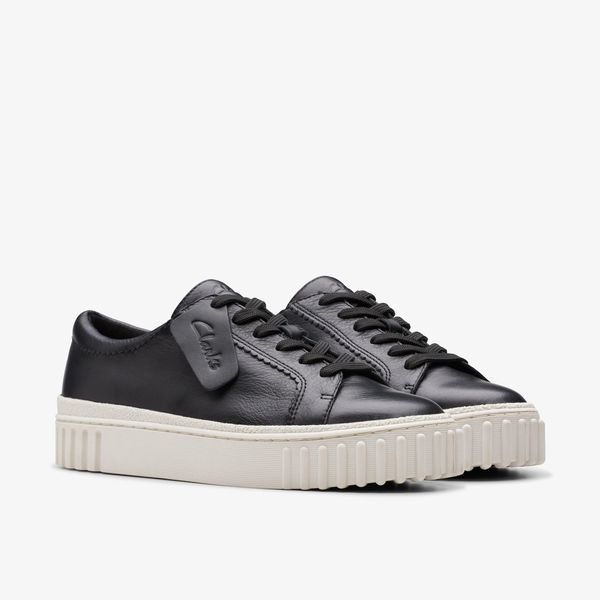 Women's Mayhill Walk Black Leather Sneakers - Image 6