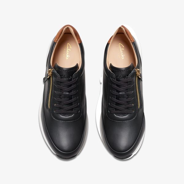 Women's Tivoli Zip Black Leather Sneakers - Image 6
