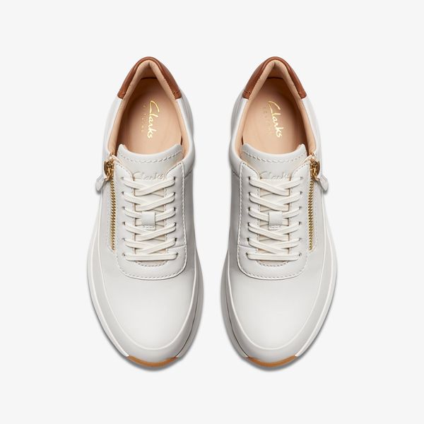 Women's Tivoli Zip Off White Leather Sneakers - Image 6