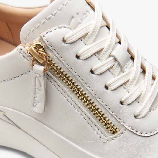 Women's Tivoli Zip Off White Leather Sneakers - Image 7