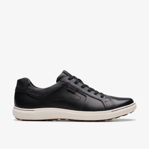 Men's Mapstone Lace Black Leather Sneakers