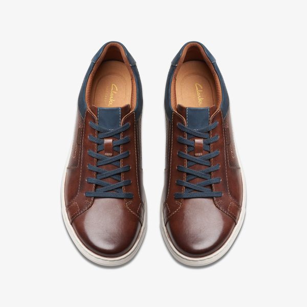 Men's Mapstone Lace Mahogany Leather Sneakers - Image 7