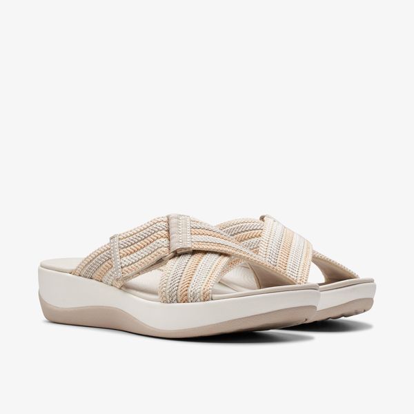 Women's Arla Wave Beige Combi Cloudsteppers™ Sandals| Clarks - Image 4