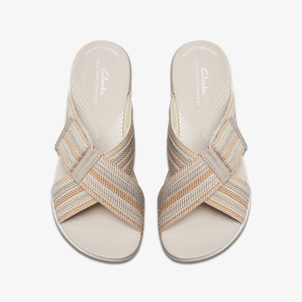 Women's Arla Wave Beige Combi Cloudsteppers™ Sandals| Clarks - Image 6