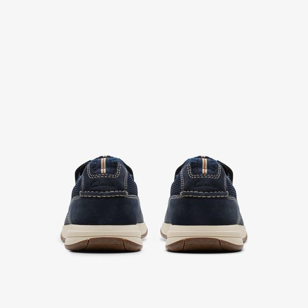 Mens Sailview Step Navy Nubuck Slip-On Boat Shoes - Image 6