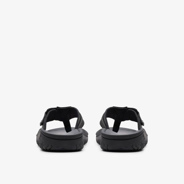 Mens Wesley Sun Black Leather Flip Flop - Image 5