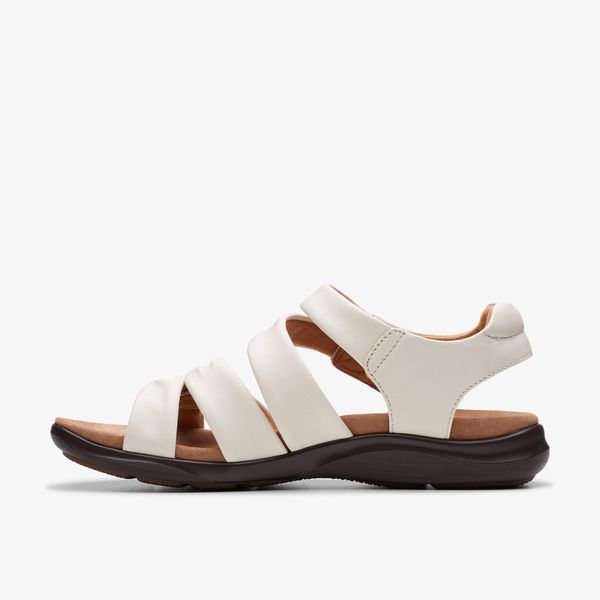 Women's Kitly Ave Off White Leather Flat Sandals - Image 2