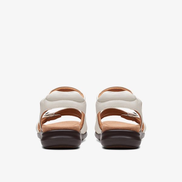 Women's Kitly Ave Off White Leather Flat Sandals - Image 5