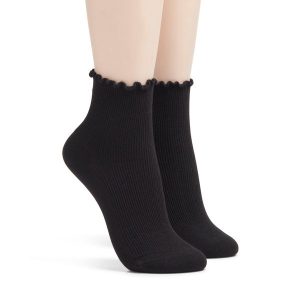 Womens Rosewelt Crew Black/Black Socks