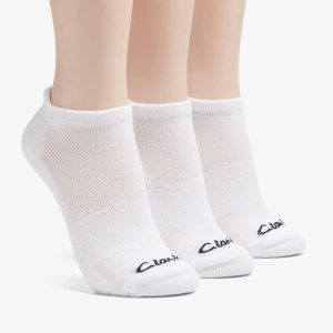 Womens 3 Pack Solid Athletic White Socks