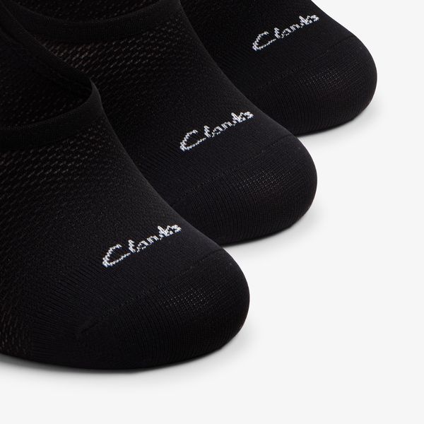 Mens 3 Pack Liners Black Socks - Image 3