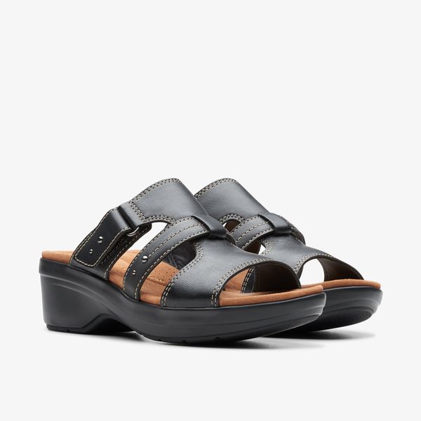 Women's Tuleah Jane Black Leather Heeled Sandals - Image 4