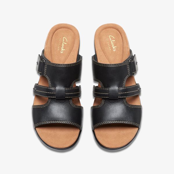 Women's Tuleah Jane Black Leather Heeled Sandals - Image 6