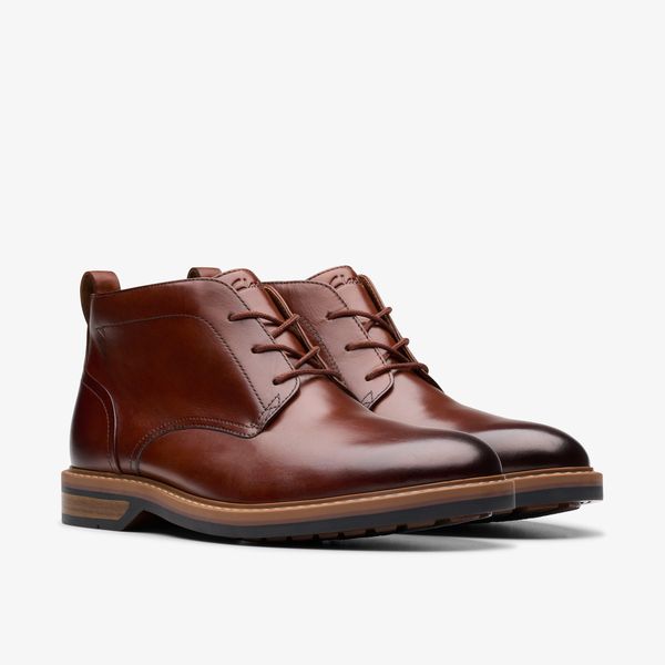 Aldwin Chukka Mid Tan Leather Shoes - Image 4