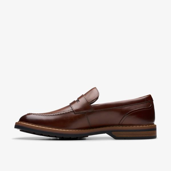 Mens Aldwin Step Mid Tan Leather Loafer Shoes - Image 2