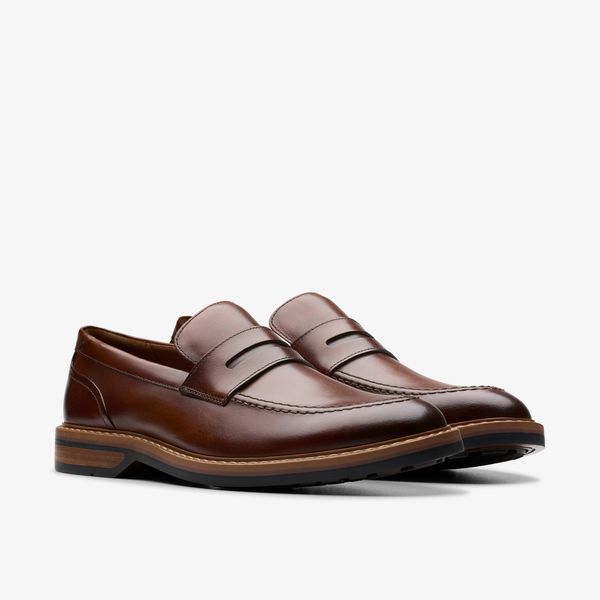 Mens Aldwin Step Mid Tan Leather Loafer Shoes - Image 4