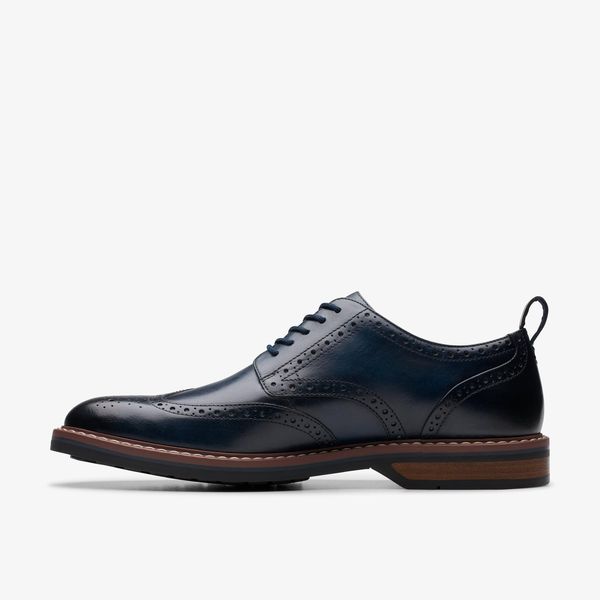 Mens Aldwin Limit Navy Leather Oxford Shoes - Image 2