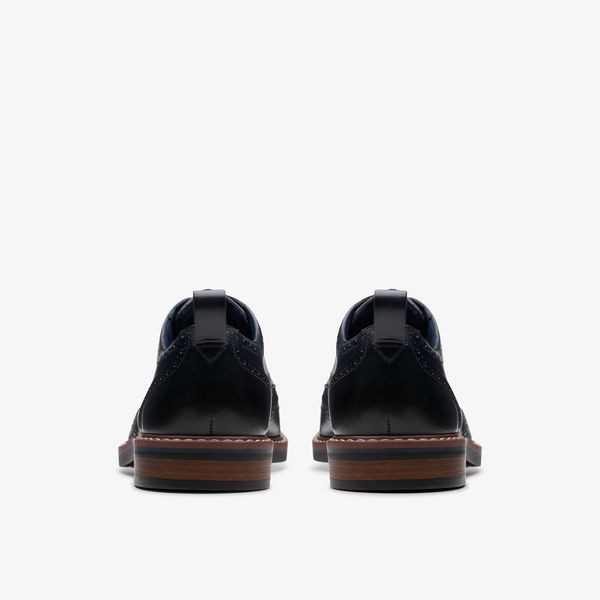 Mens Aldwin Limit Navy Leather Oxford Shoes - Image 5