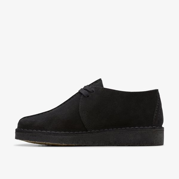 Mens Desert Trek Black Suede Shoes - Image 2