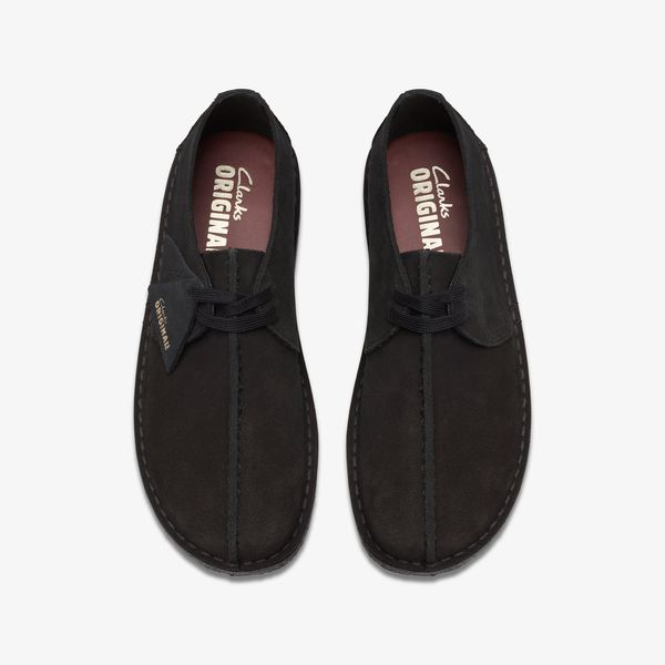 Mens Desert Trek Black Suede Shoes - Image 6